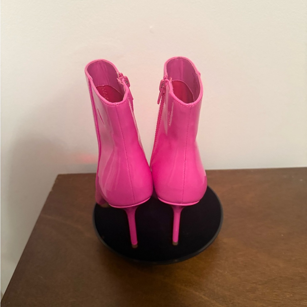 INC International Concepts Hot Pink Ankle Boots - Picture 4 of 4